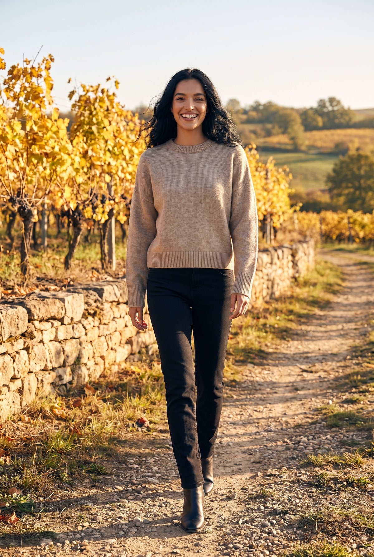 AINSLEY Oversized Crew Neck Knitted Jumper, lifestyle