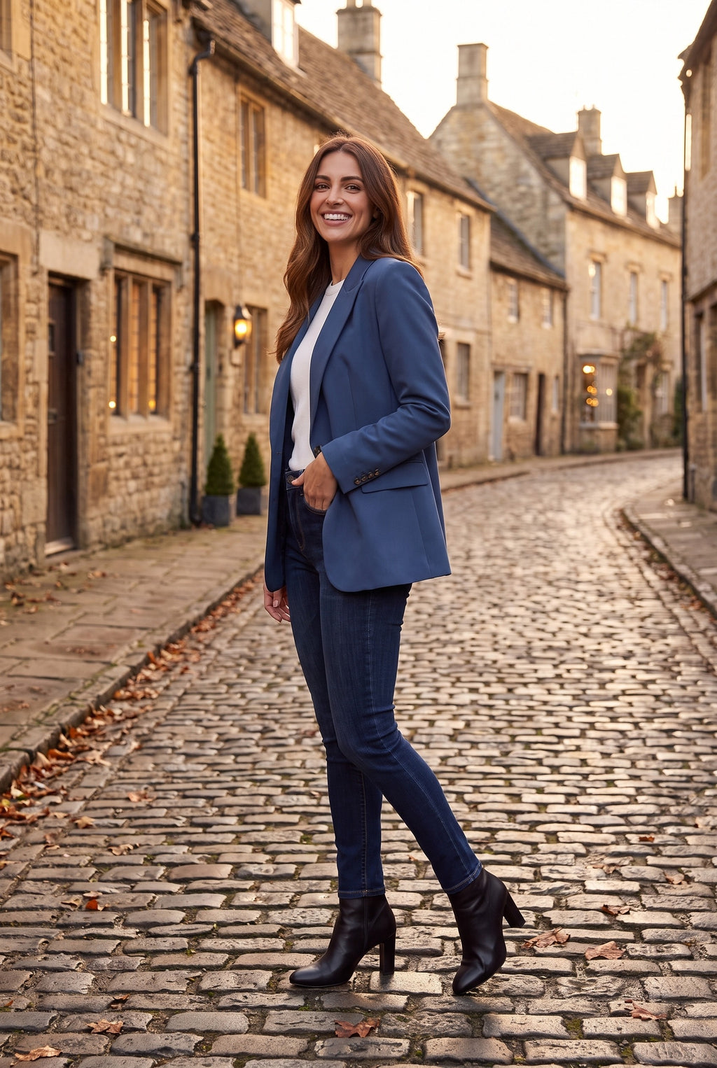 ALESSIA Single Breasted Boyfriend Blazer, lifestyle