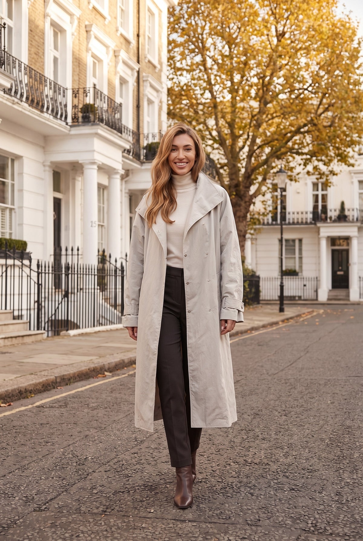 ALIYAH Oversized Longline Trench Coat, lifestyle