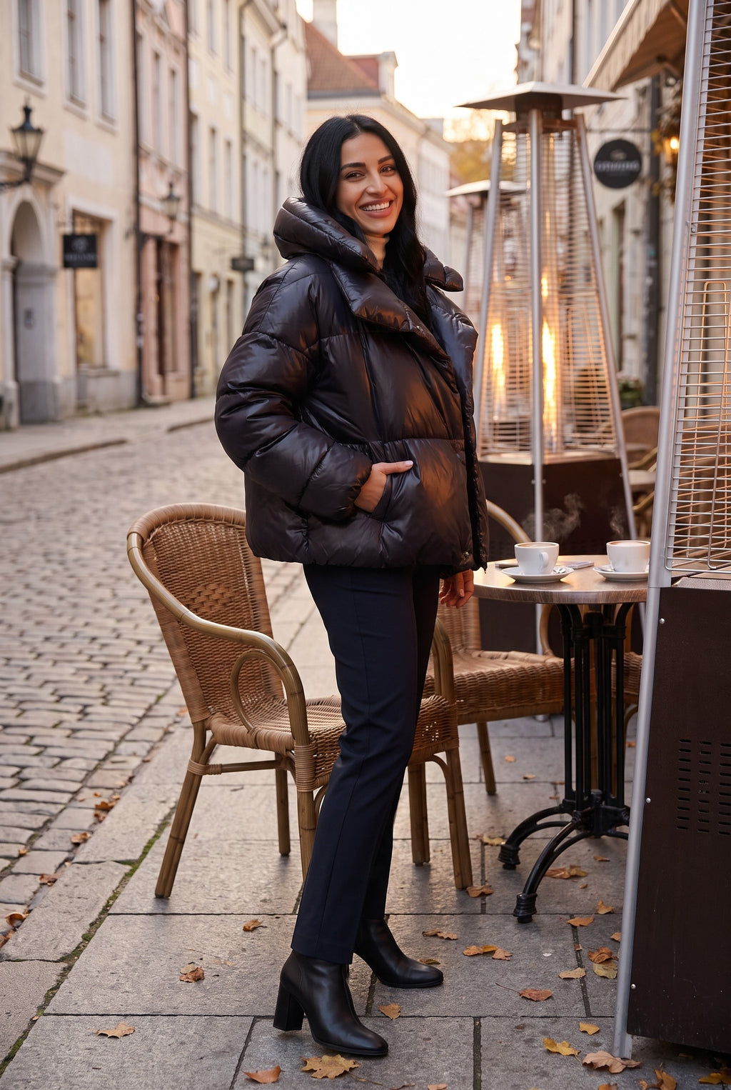ARWEN Oversized Hooded Cropped Puffer Jacket, lifestyle