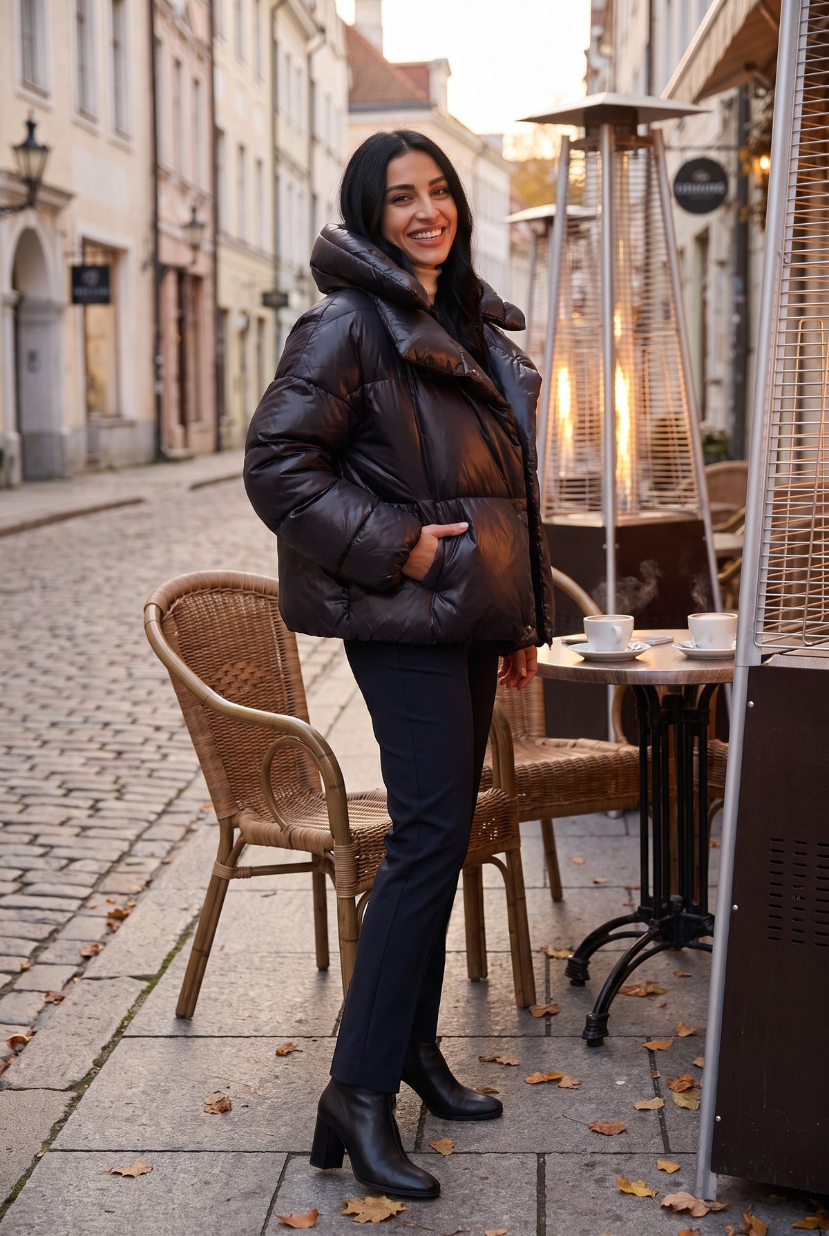 ARWEN Oversized Hooded Cropped Puffer Jacket, lifestyle