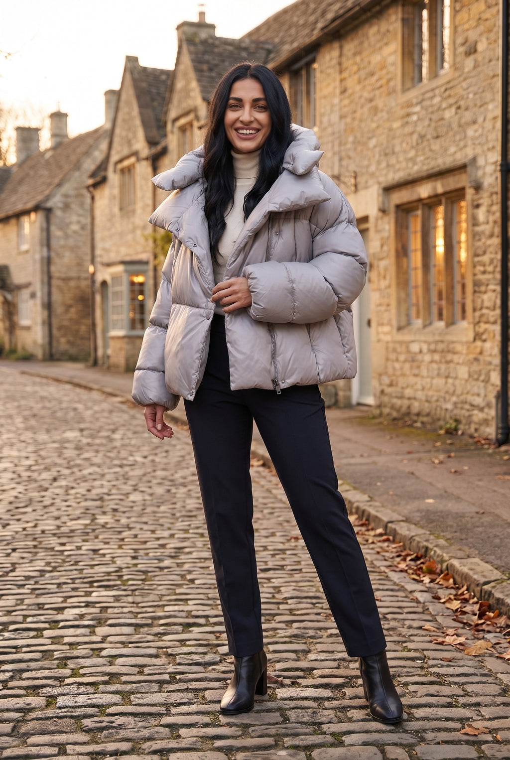 ARWEN Oversized Hooded Cropped Puffer Jacket, lifestyle