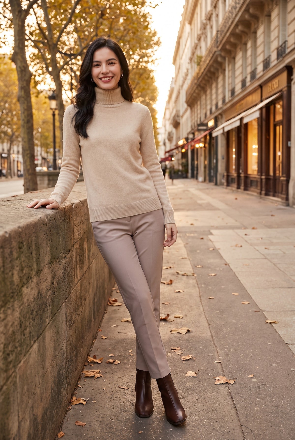 BIANCA Fine Knit Roll Neck Jumper, lifestyle