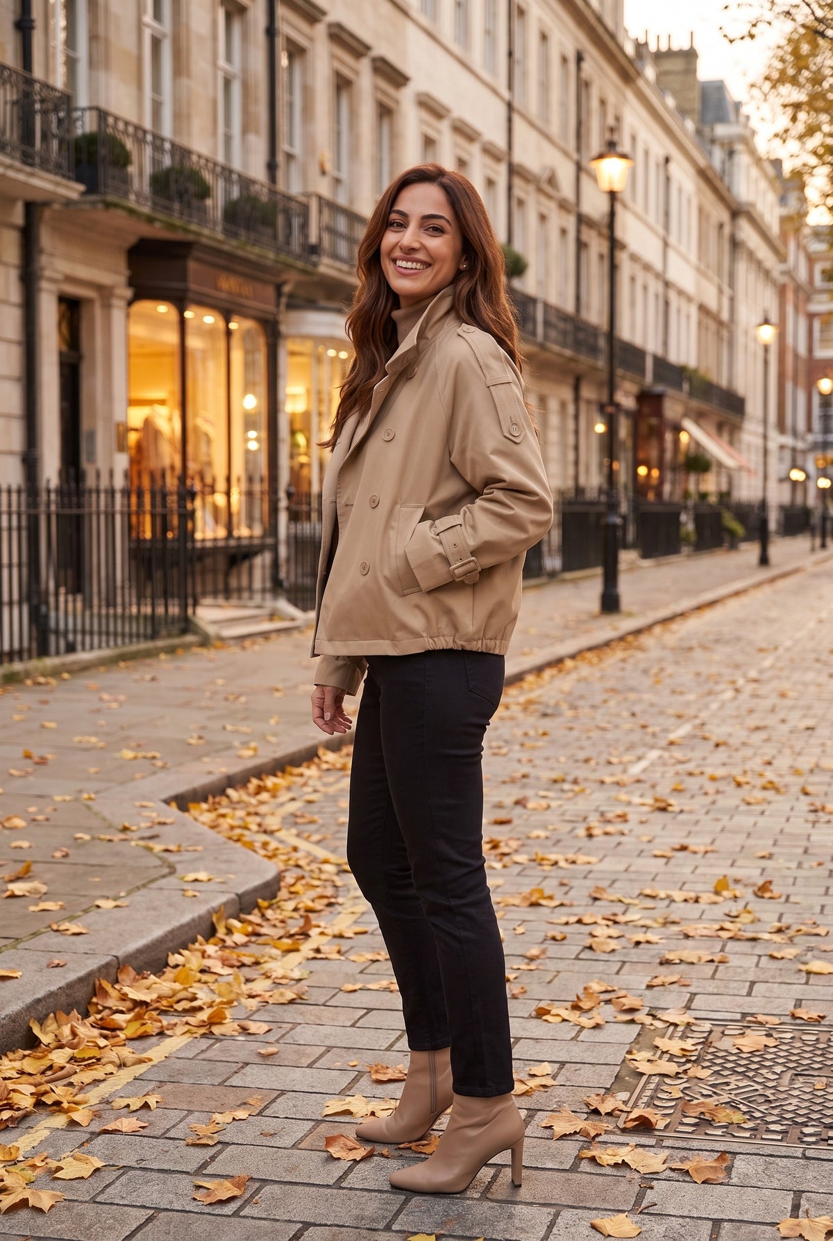 DAKOTA Cropped Belted Trench Jacket, lifestyle