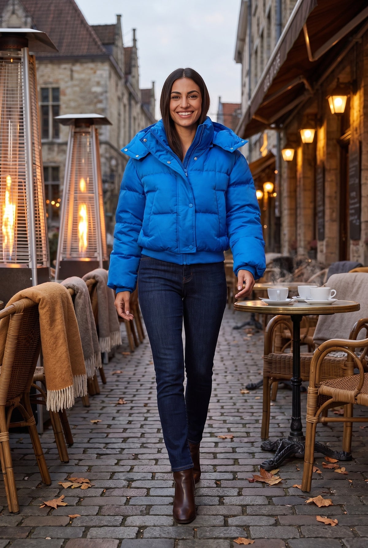 DANU Hooded Cropped Puffer Jacket, lifestyle