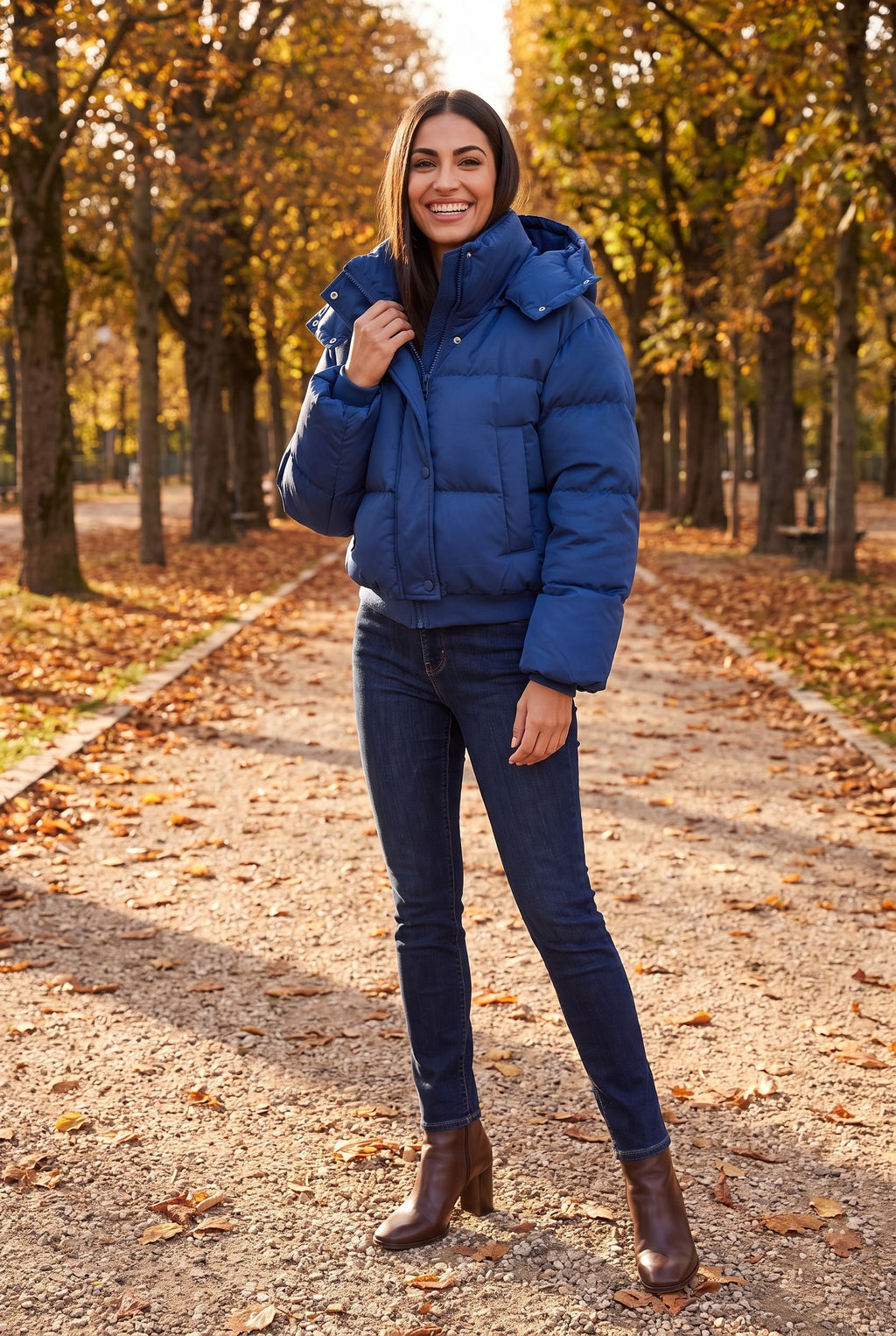 DANU Hooded Cropped Puffer Jacket, lifestyle