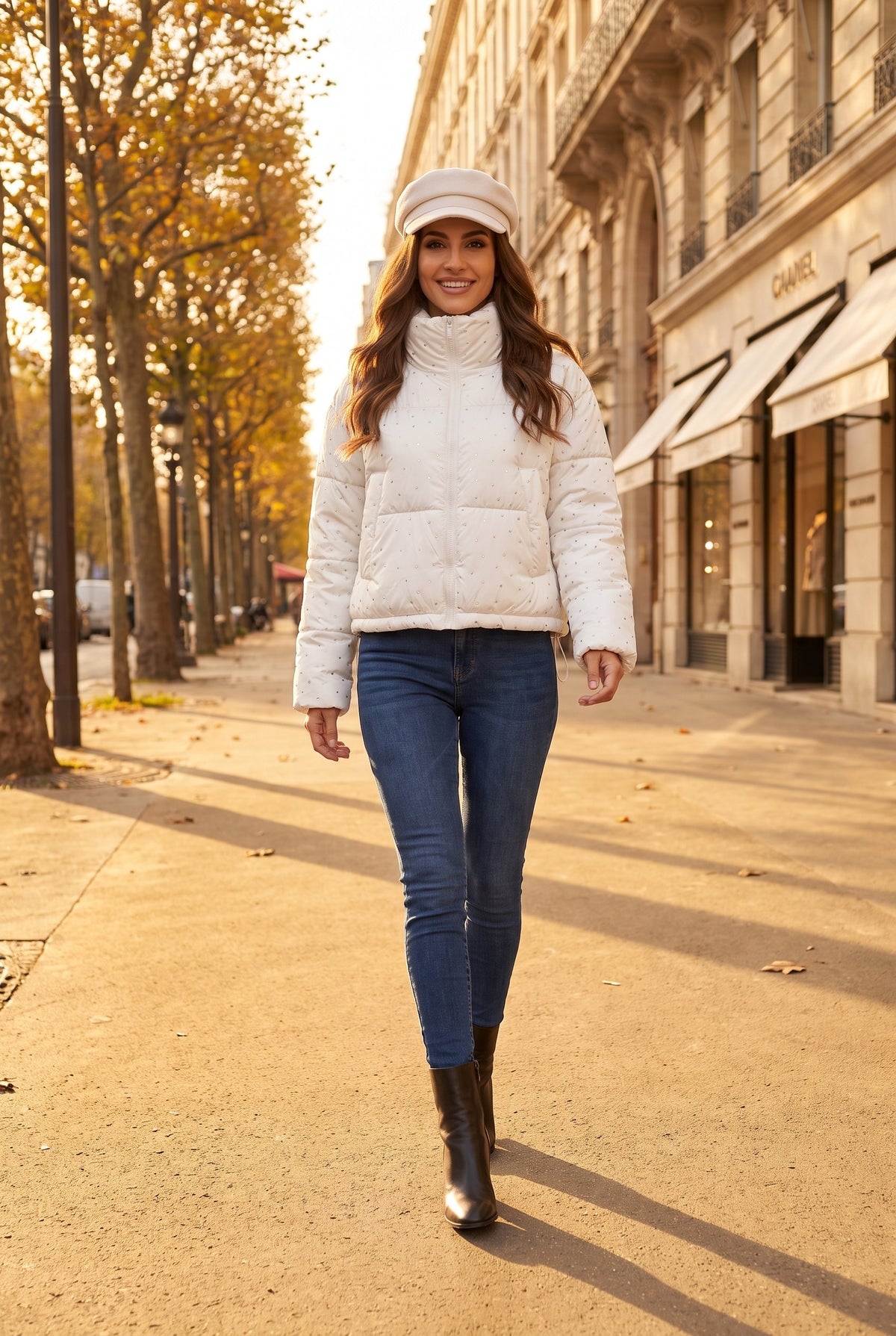 ELIN Embellished Cropped Puffer Jacket, lifestyle