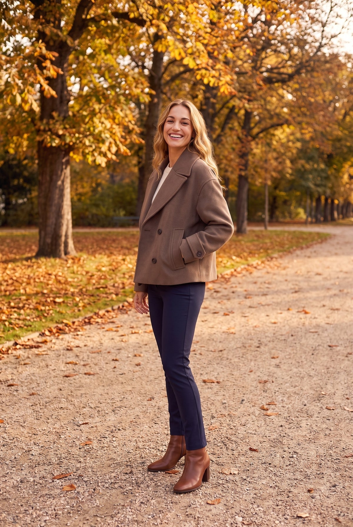 EMERSON Short Double Breasted Coat, lifestyle