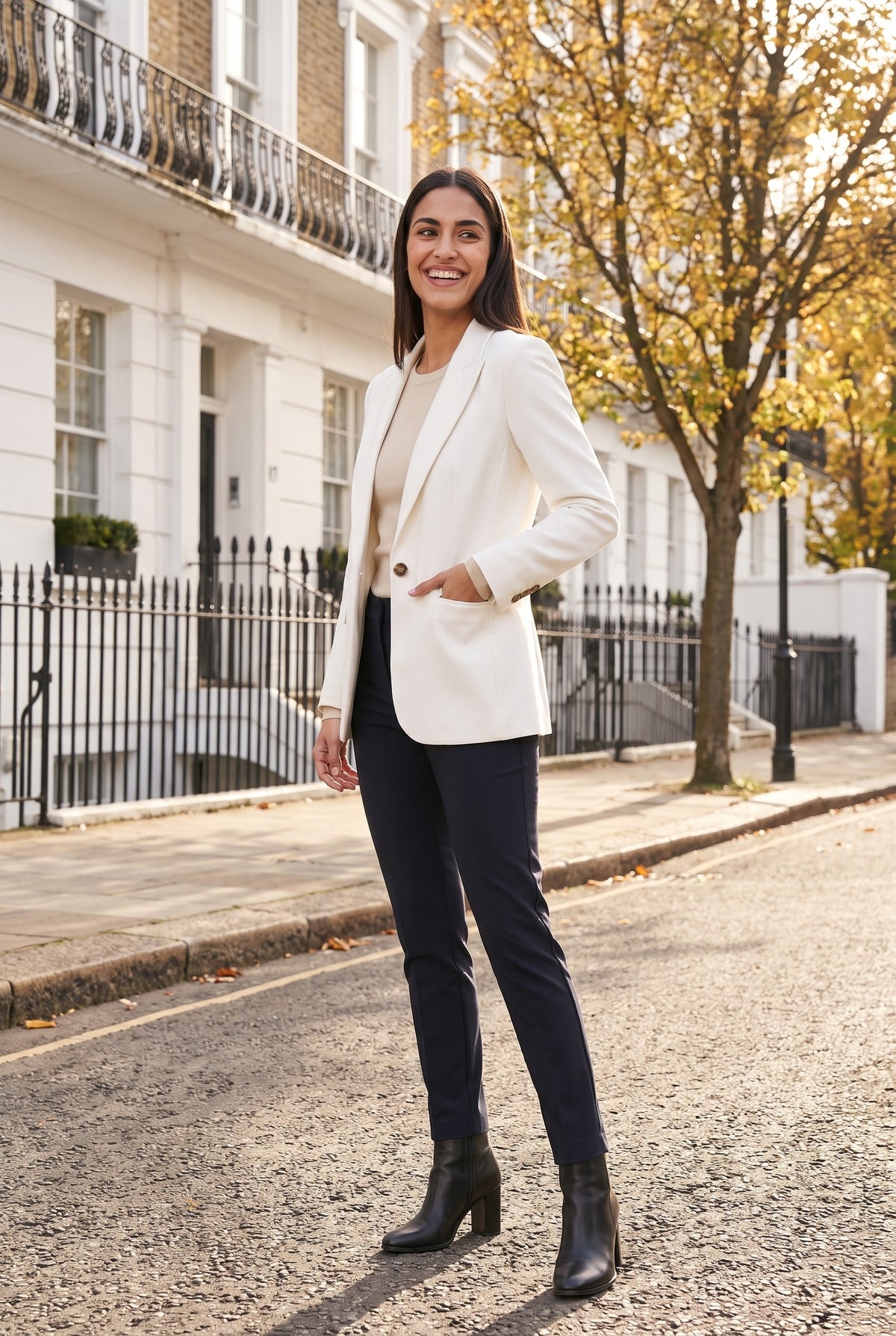 FRANCESCA One Button Tailored Blazer, lifestyle