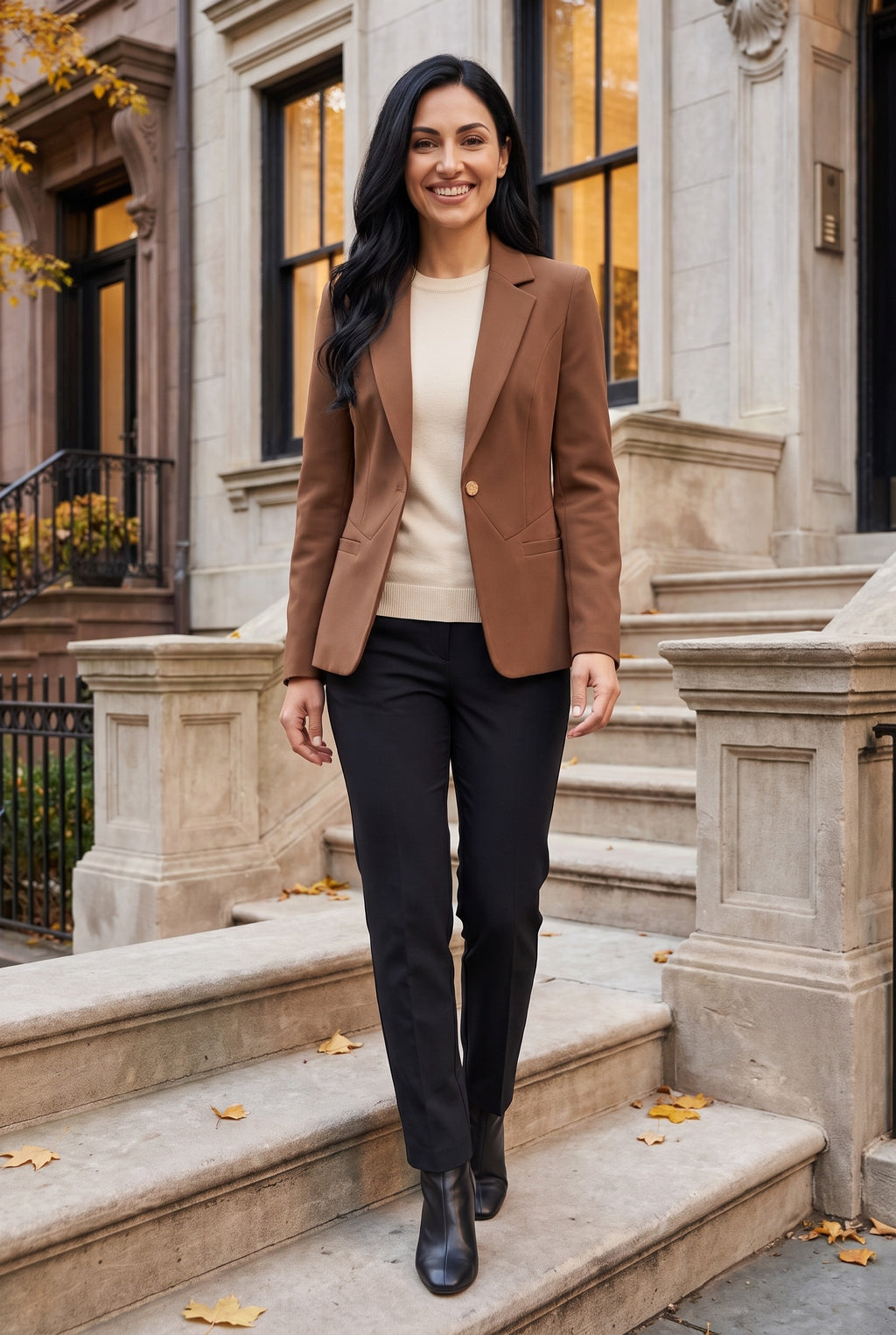 GIOVANNA Fitted Cropped Blazer, lifestyle