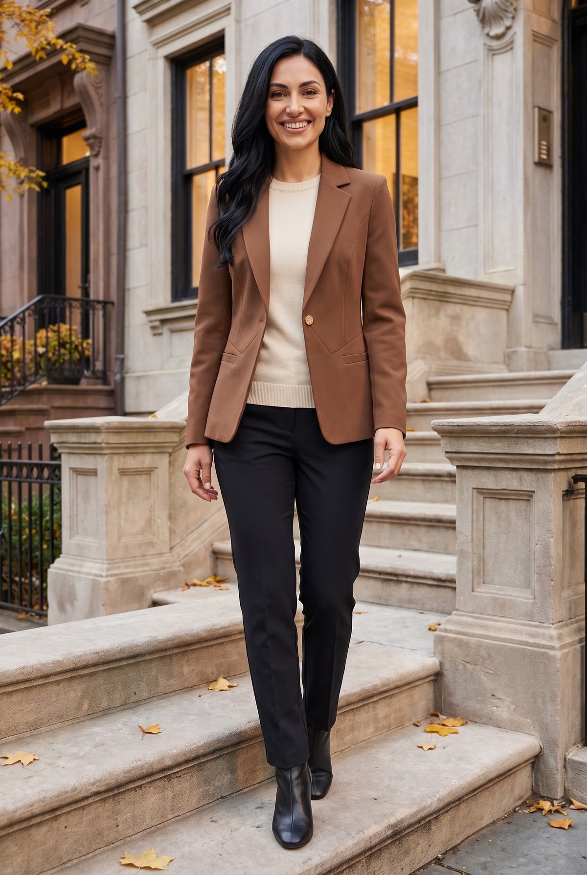 GIOVANNA Fitted Cropped Blazer, lifestyle