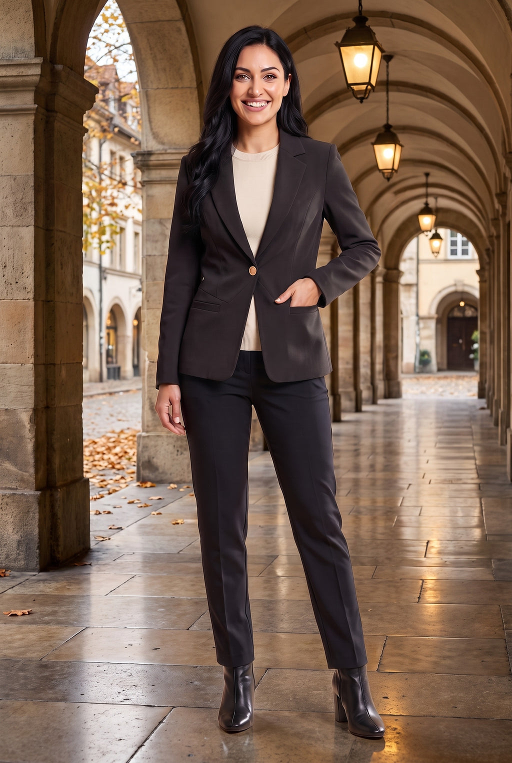 GIOVANNA Fitted Cropped Blazer, lifestyle