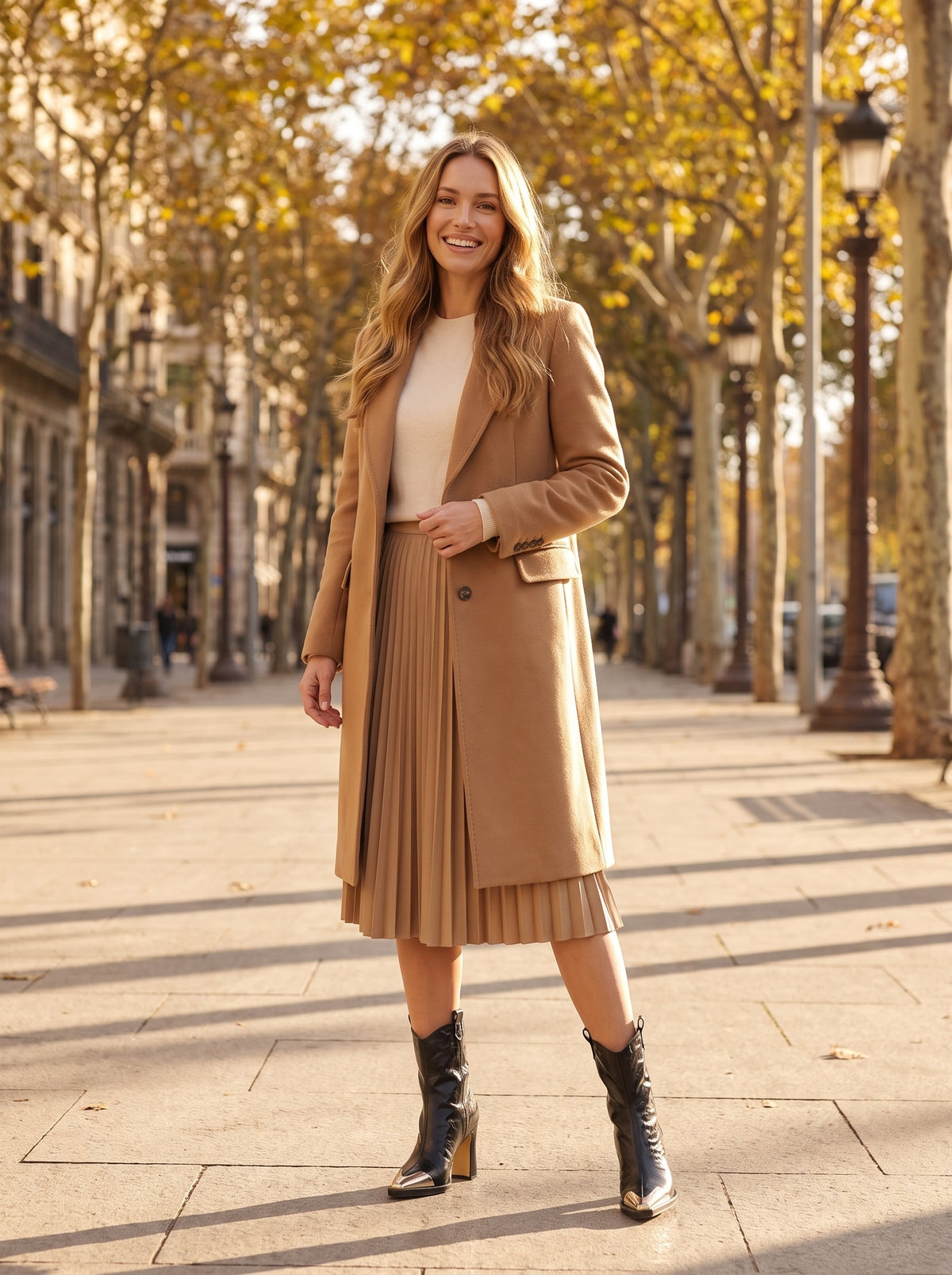 KAYLA Pointed Toe Heeled Ankle Boots, worn full length