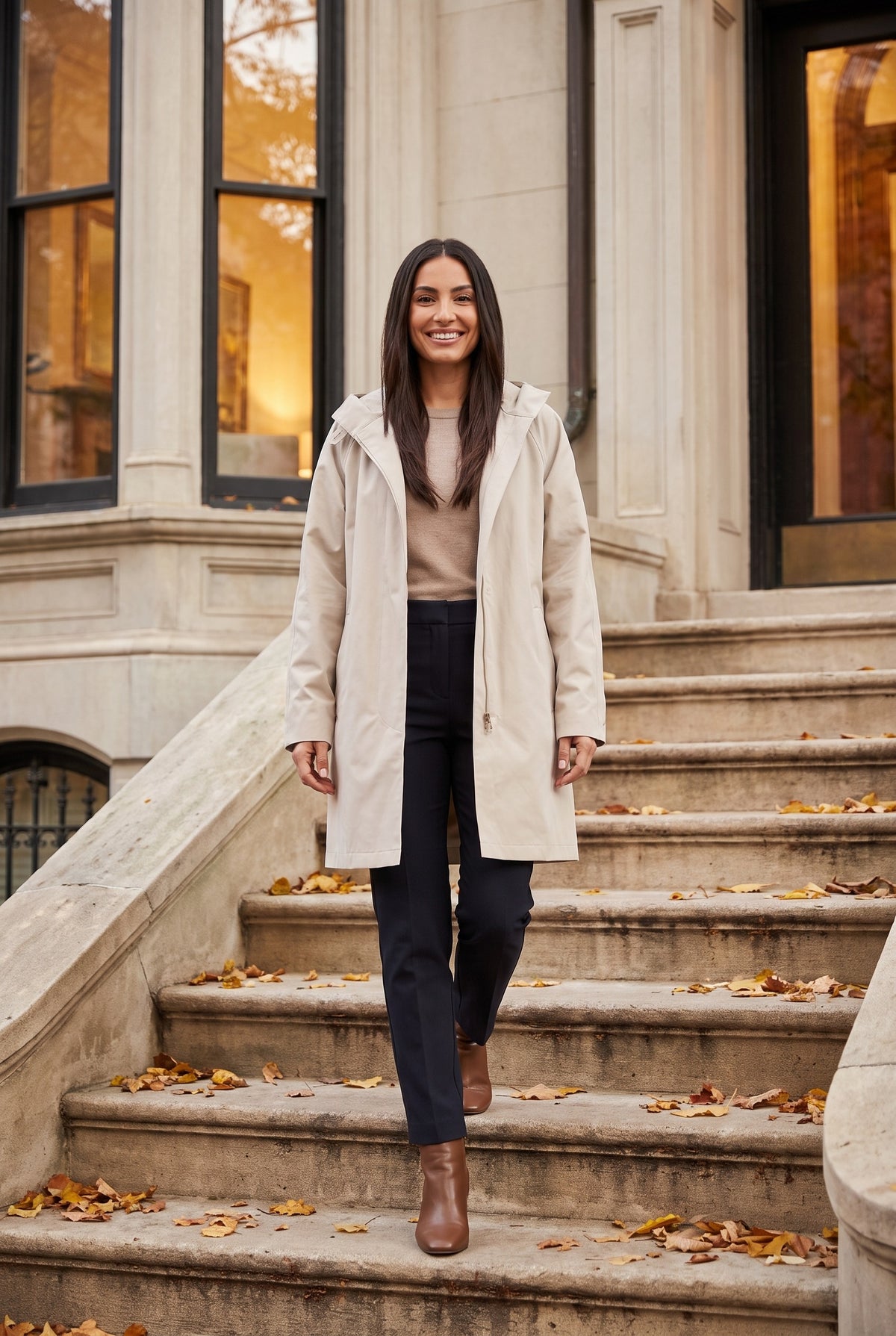 KENNEDY Hooded Oversized Trench Coat, lifestyle