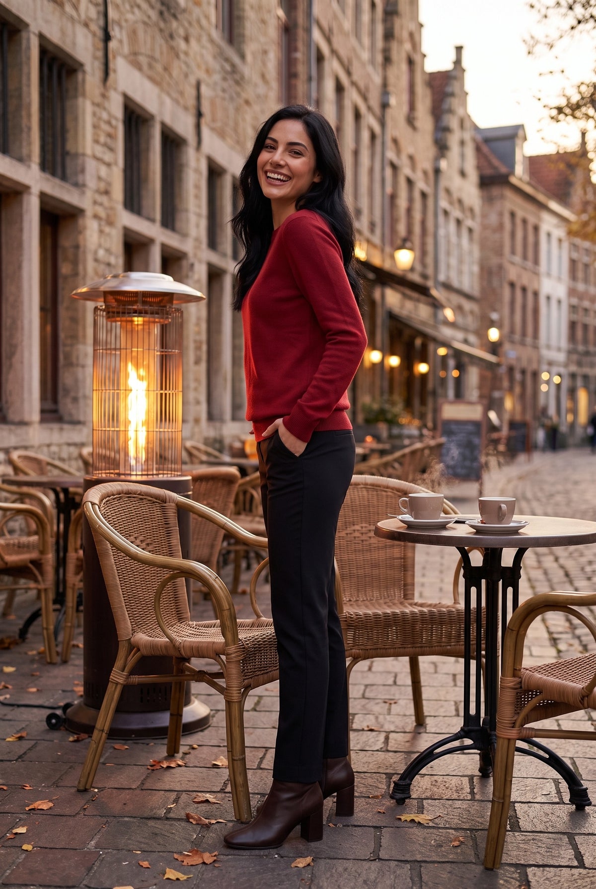 LEILANI Merino Wool Crew Neck Jumper, lifestyle