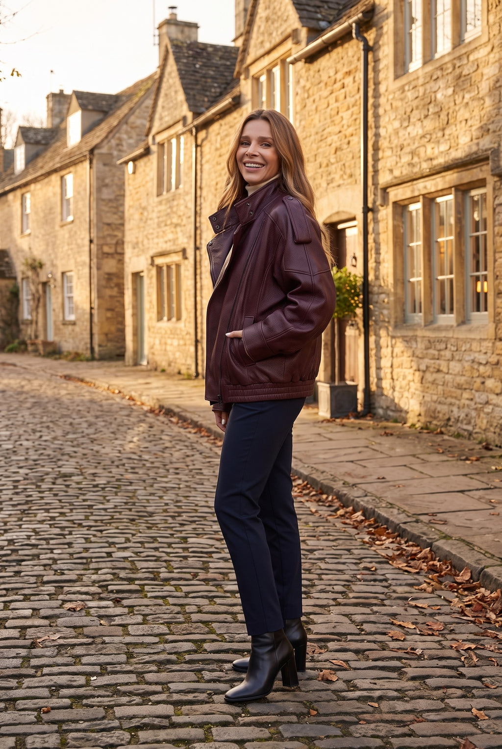 MILLIE Oversized Long Faux Leather Jacket, lifestyle