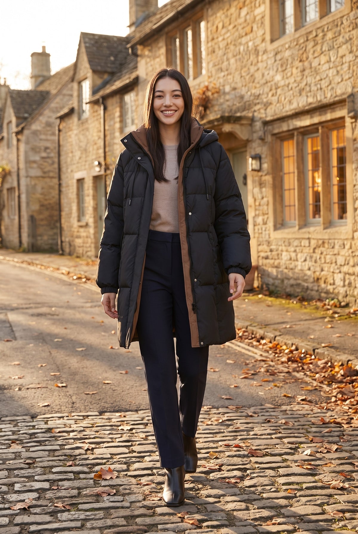 MORANA Hooded Long Puffer Coat, lifestyle