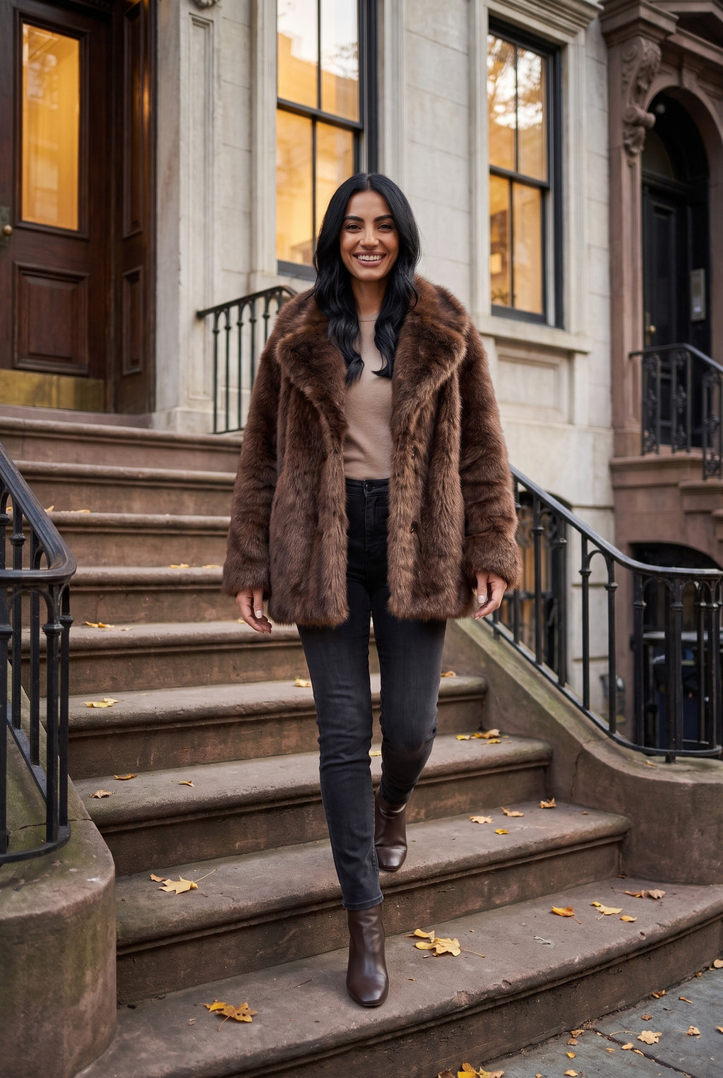 OPAL Oversized Faux Fur Coat, lifestyle