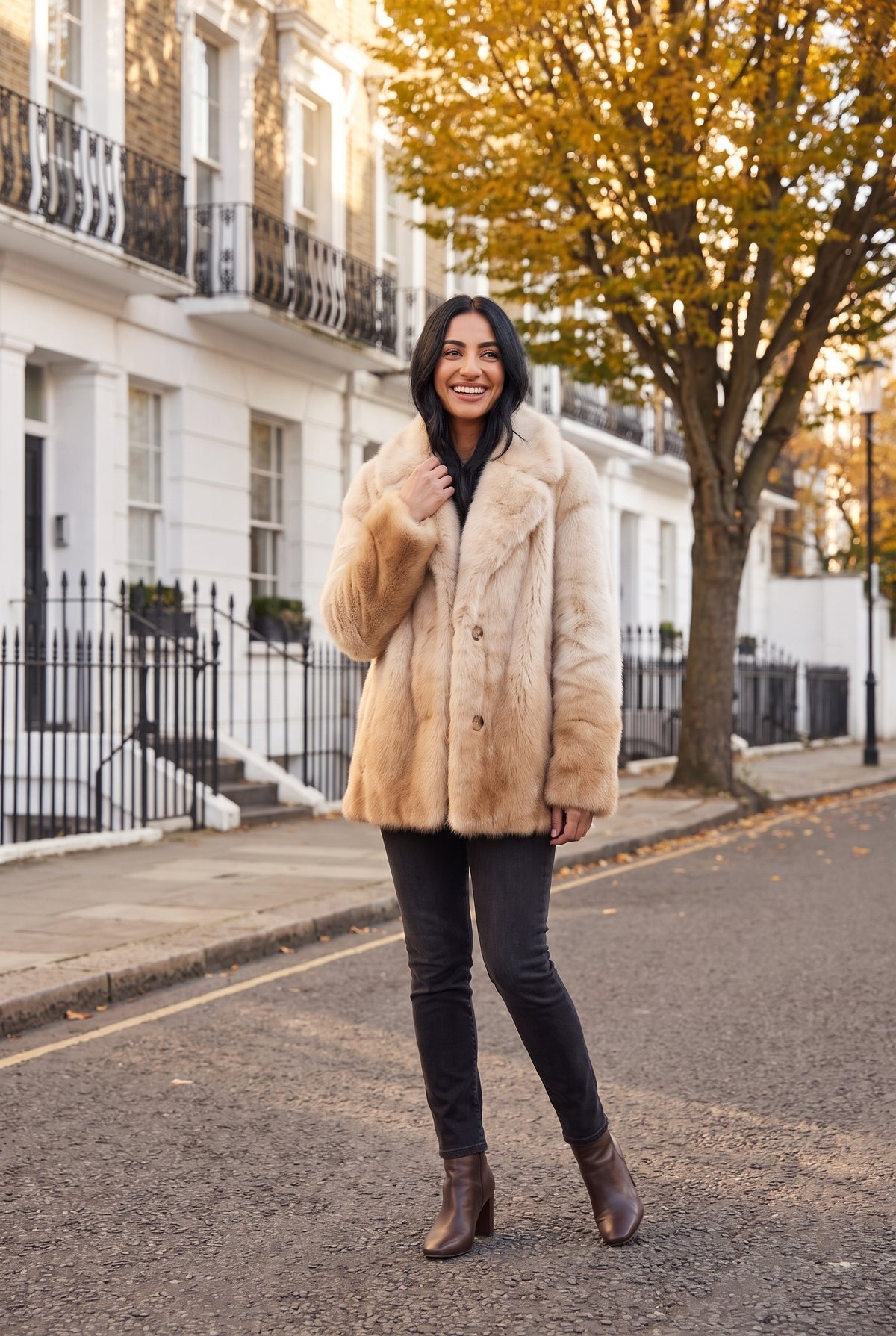 OPAL Oversized Faux Fur Coat, lifestyle