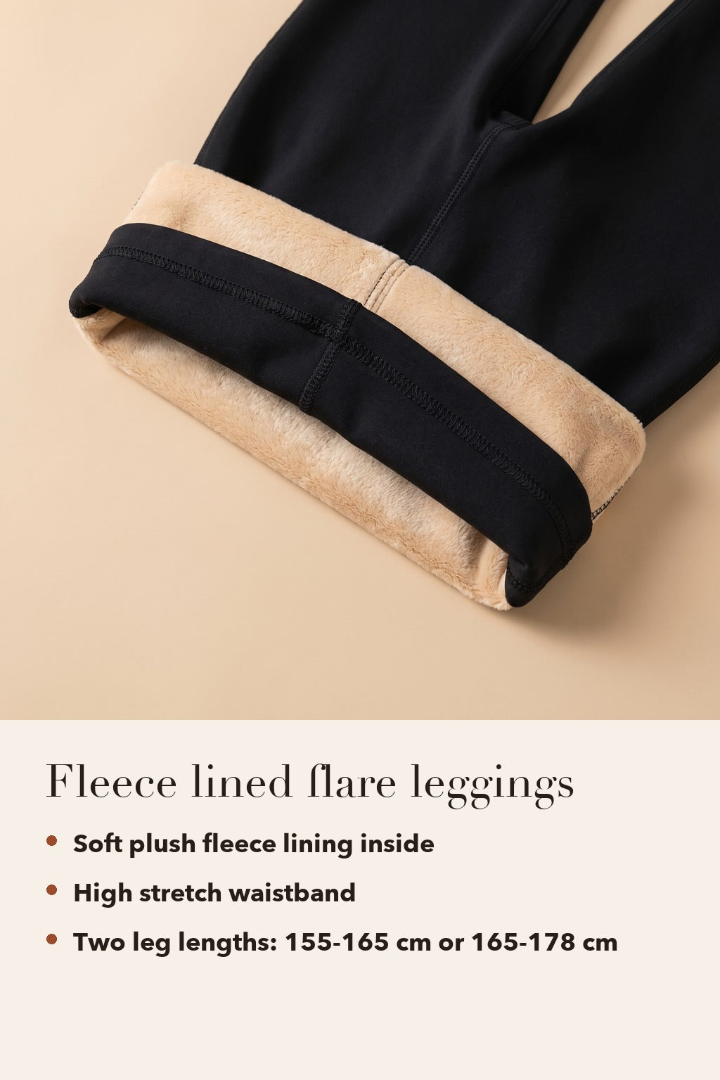 PRIYA Fleece Lined Flare Leggings, lifestyle