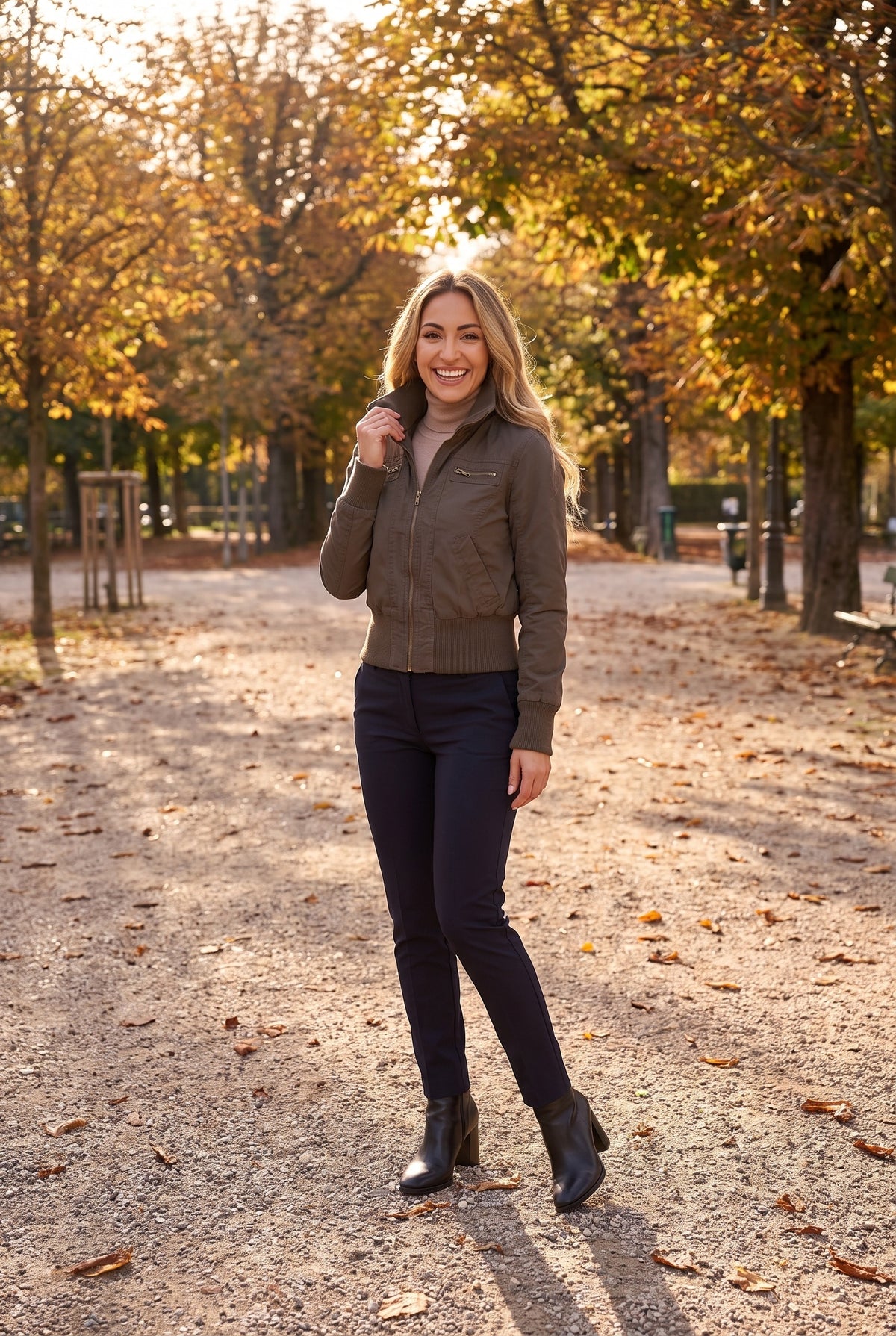 REESE Cropped Zip Utility Jacket, lifestyle