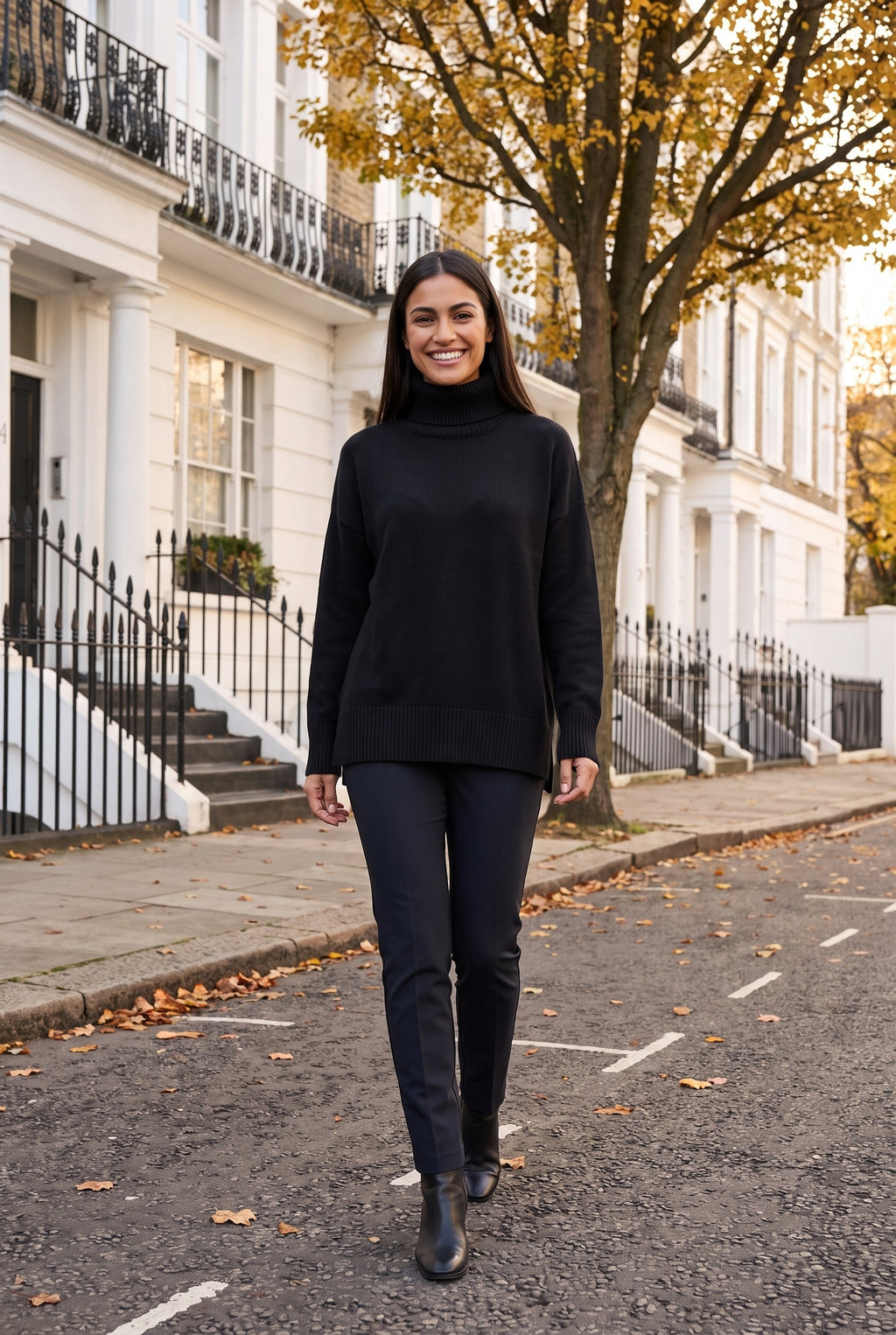 VIVIAN Oversized Roll Neck Jumper, lifestyle