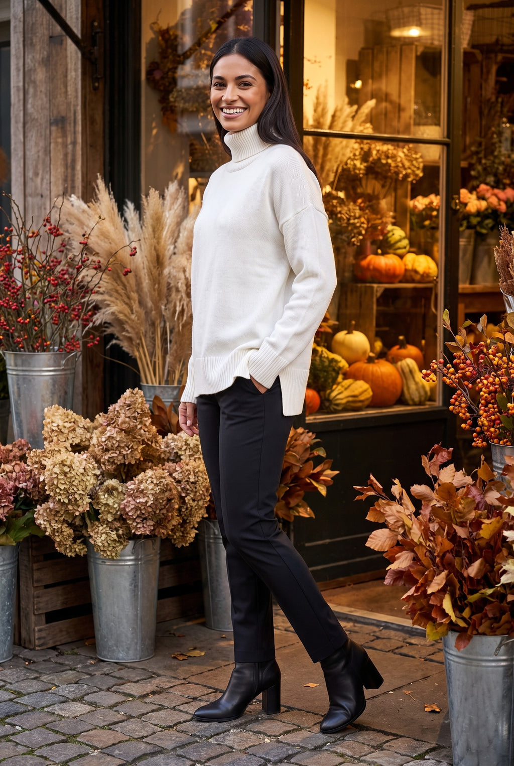 VIVIAN Oversized Roll Neck Jumper, lifestyle