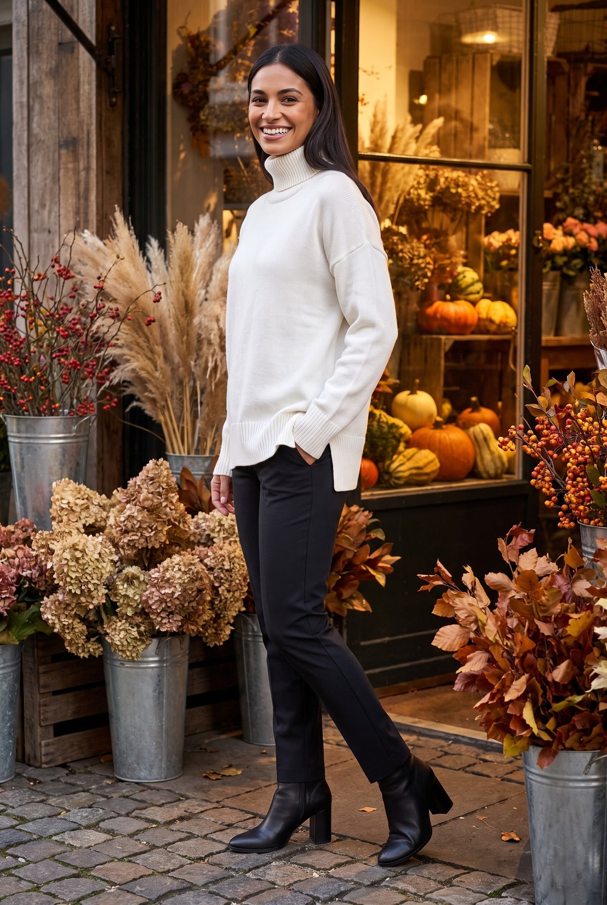 VIVIAN Oversized Roll Neck Jumper, lifestyle