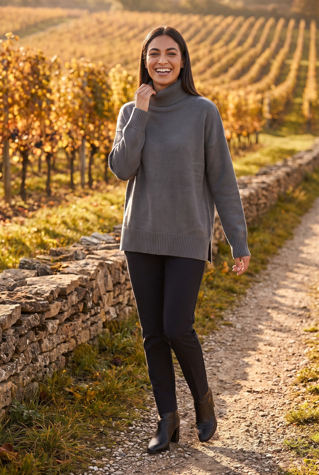 VIVIAN Oversized Roll Neck Jumper, lifestyle