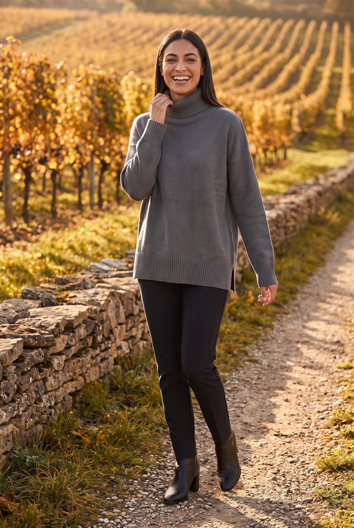 VIVIAN Oversized Roll Neck Jumper, lifestyle