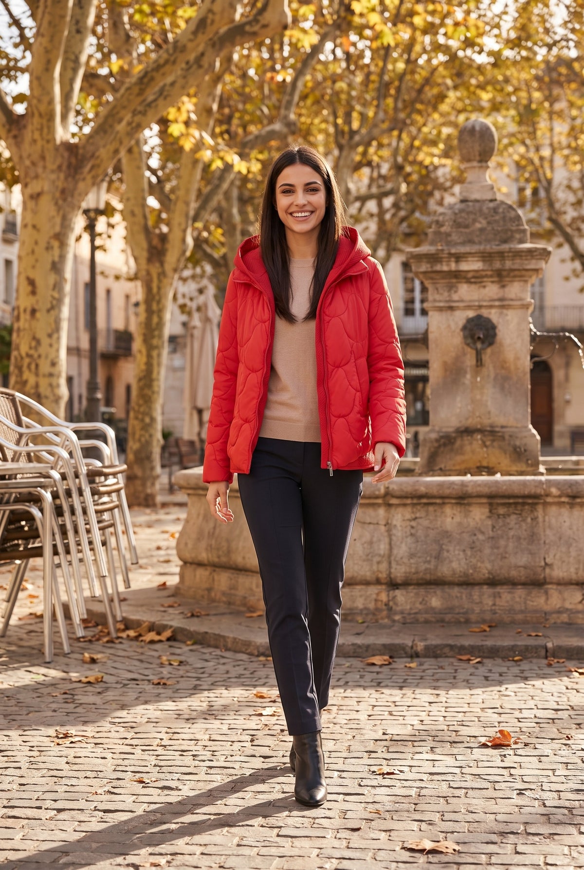 WILLOW Quilted Hooded Cropped Puffer Jacket, lifestyle