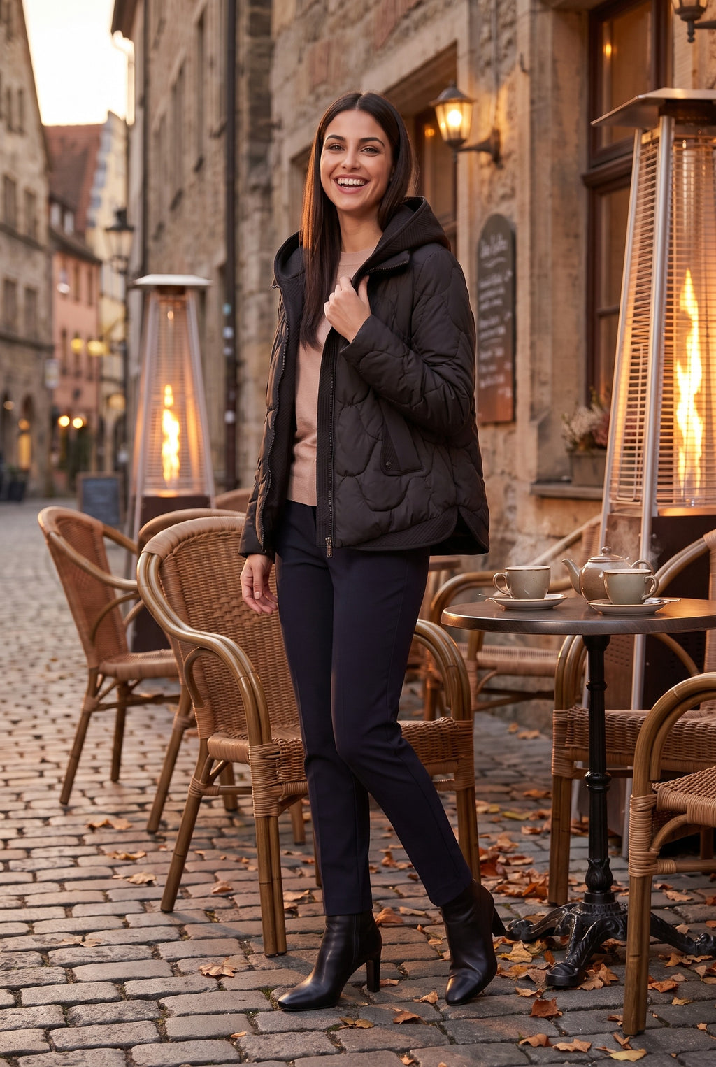 WILLOW Quilted Hooded Cropped Puffer Jacket, lifestyle